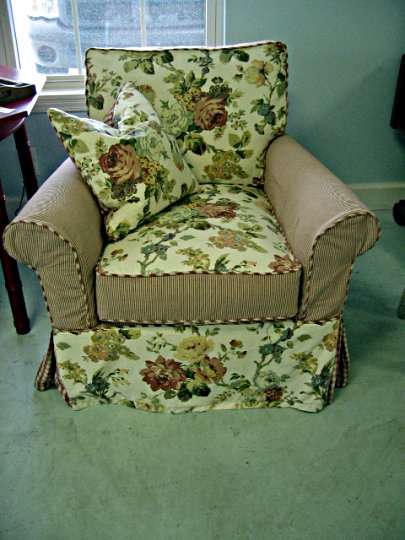 Custom slipcovered chair from Posh Surfside