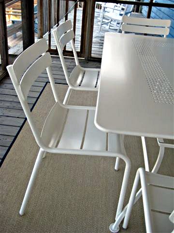 Table and chairs by Fermob.