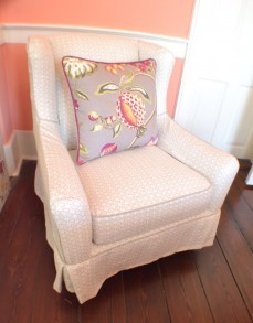 Modern Slipcovered Wing Chair