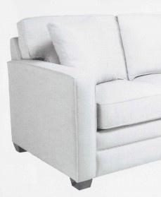 Modern Sofa with a square arm saves space.